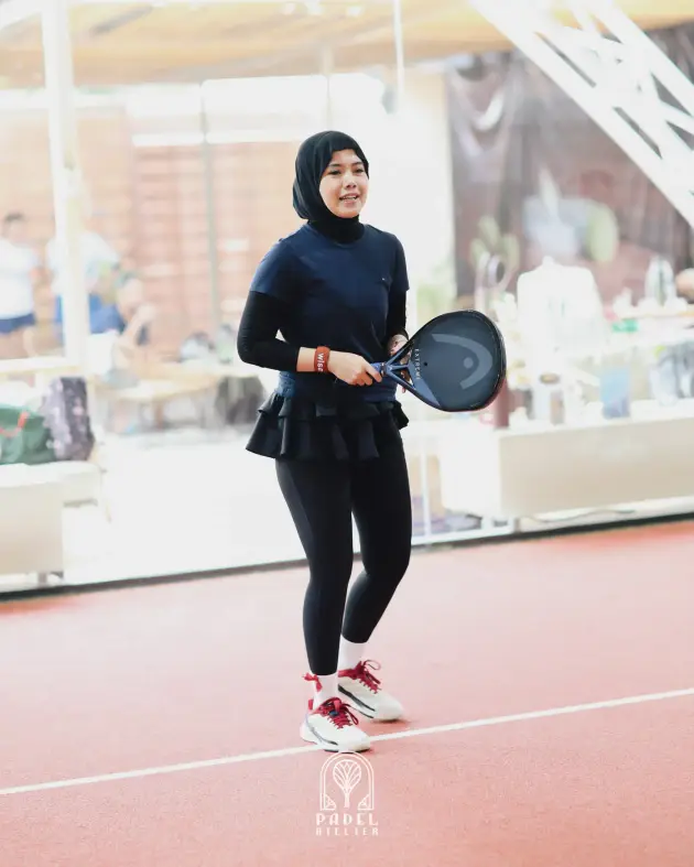 Player smiling on court