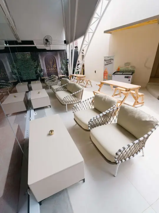 Woven lounge sofas